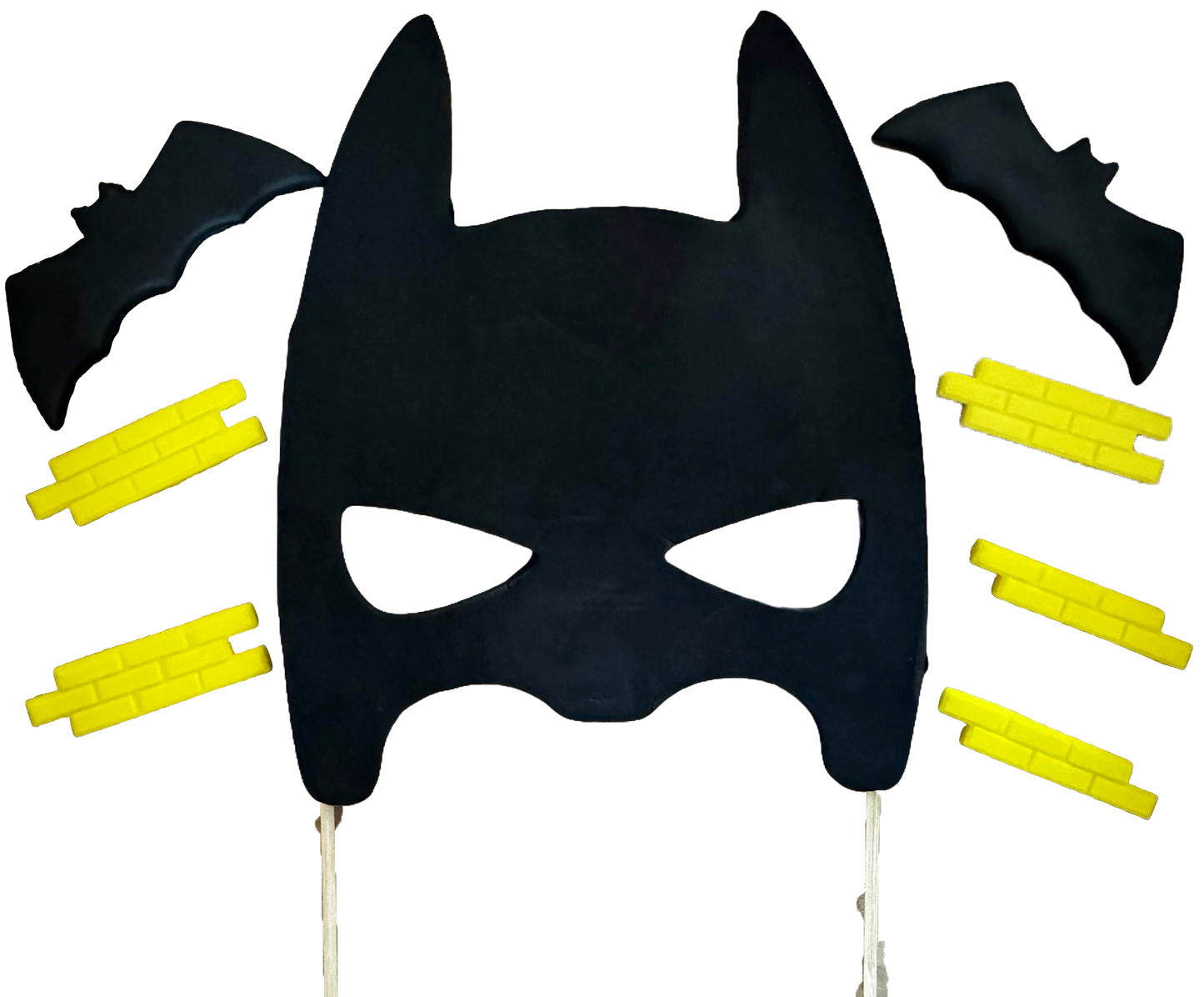 Sæt med 8 spiselige sukkerdekorationer, Batman Sugar Paste Decorations Naty Shop
