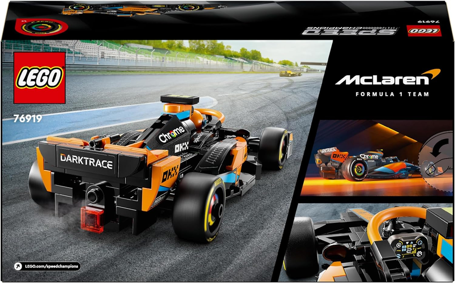 LEGO Speed Champions Mclaren Formel 1 Racerbil 2023, Legetøj til 9+-årige drenge og piger, der kan lide at lege selvstændigt, Bygbar køretøjsmodel, Indretning til børneværelse 76919 Byggesæt Besuche den LEGO-Store