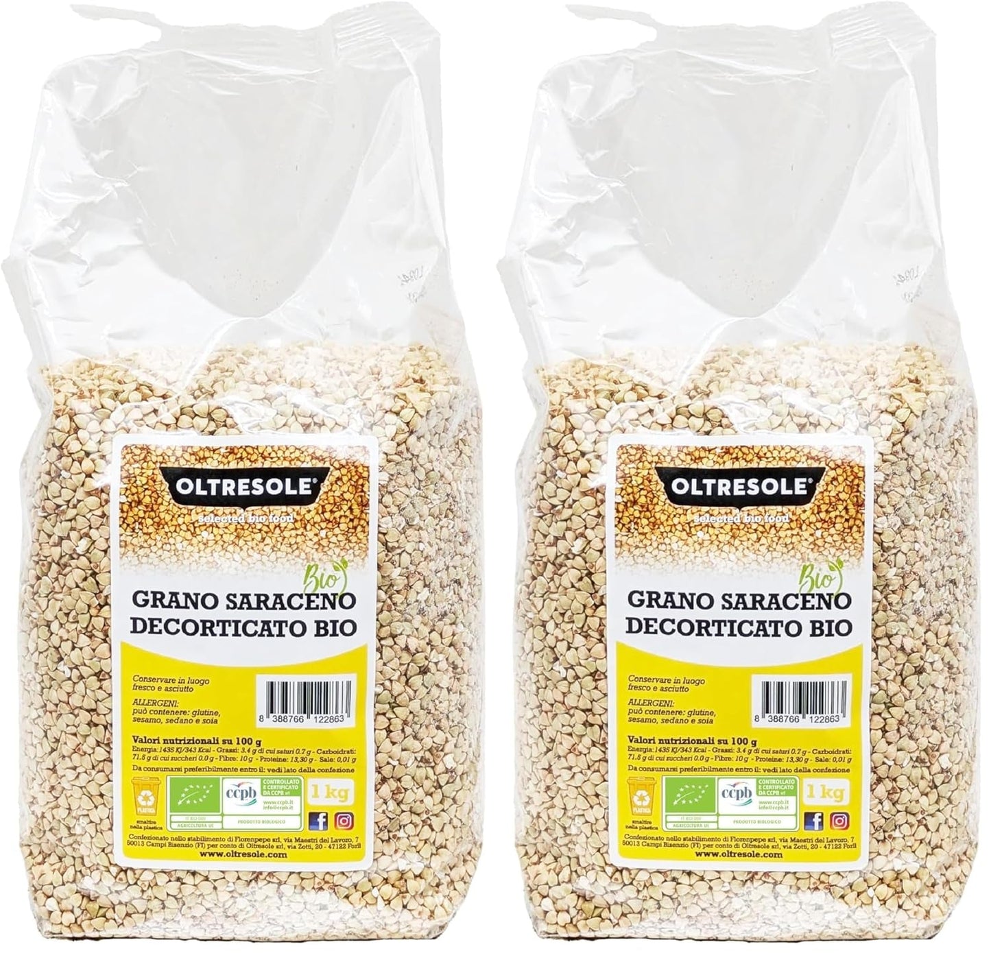 - Organic Buchweizen geschält 5 Kg - Getreide, nicht wärmebehandelt, aus biologischem Anbau, Convenience Package