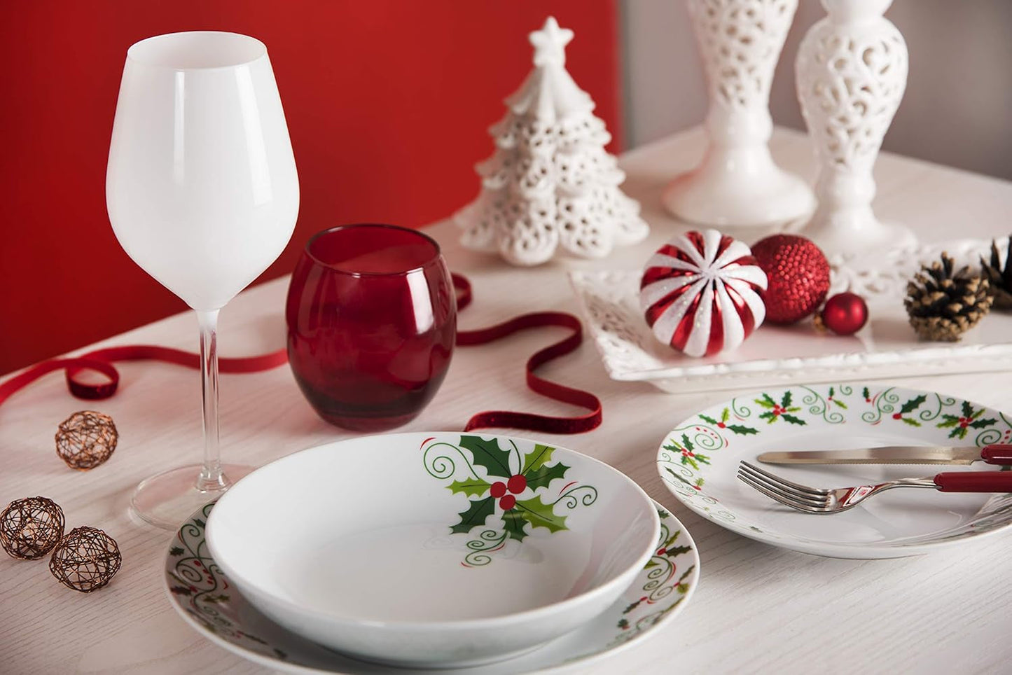 Excelsa SERV.TAV.18 PZ JULEHOLLY Weiß