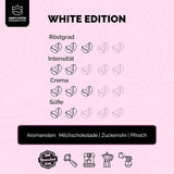 KING'S COFFEE - WHITE EDITION - let blanding 100% Arabica fra Etiopien, Mexico, Peru og Tanzania - lille batch-ristning i Italien - hele espressobønner til portafiltermaskiner - 1 kg