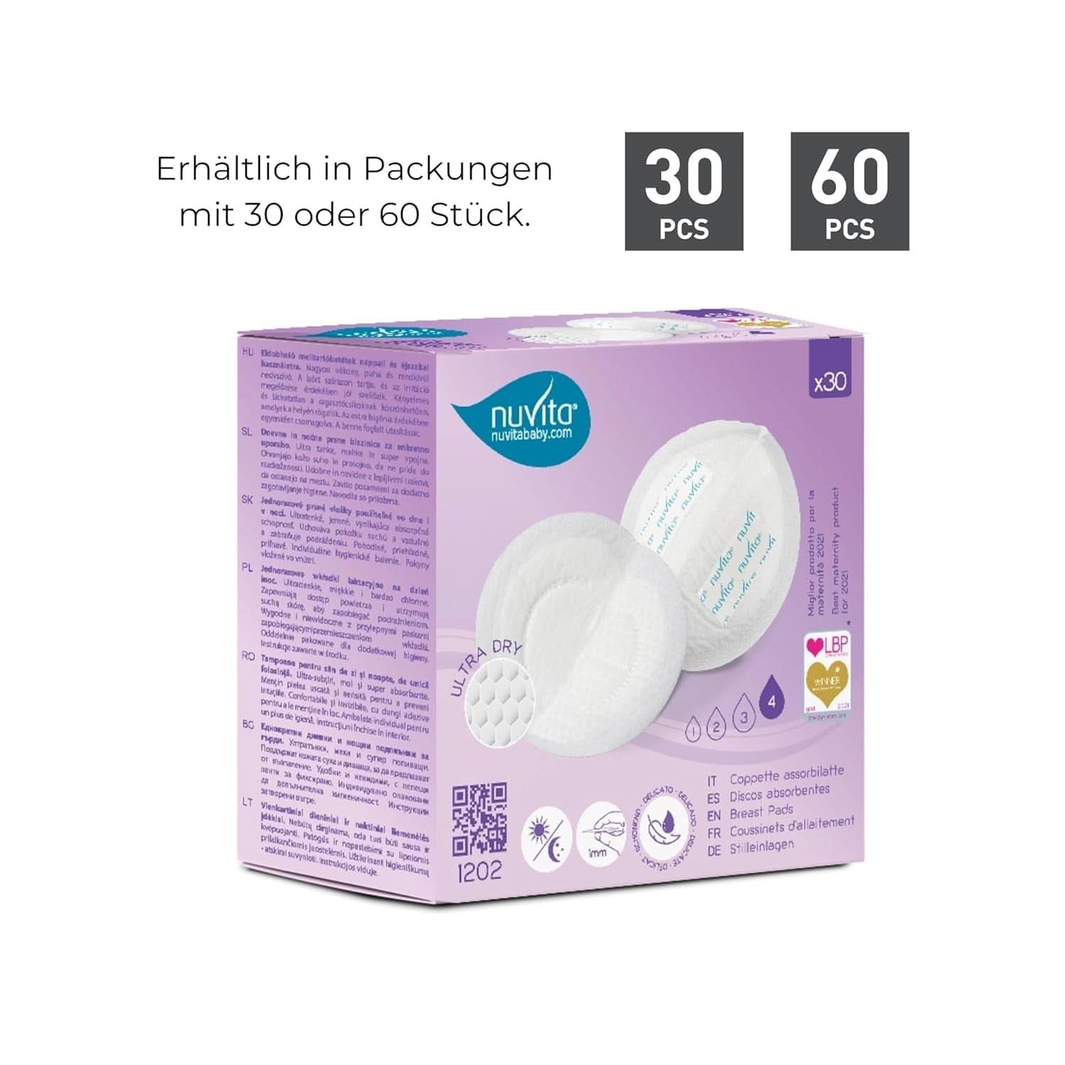 Nuvita 1202 - Absorbenter til dag- og natamning Tilbehør Mad og amning Bebe Naty Shop