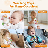 Babybitring sanselegetøj til 0 3 6 7 8 9 10 12 måneder Børnebørsningshjælpelegetøj til nyfødte 3 6 12 18 måneder Drenge Piger Påskegaver til babyshowerfest Brun