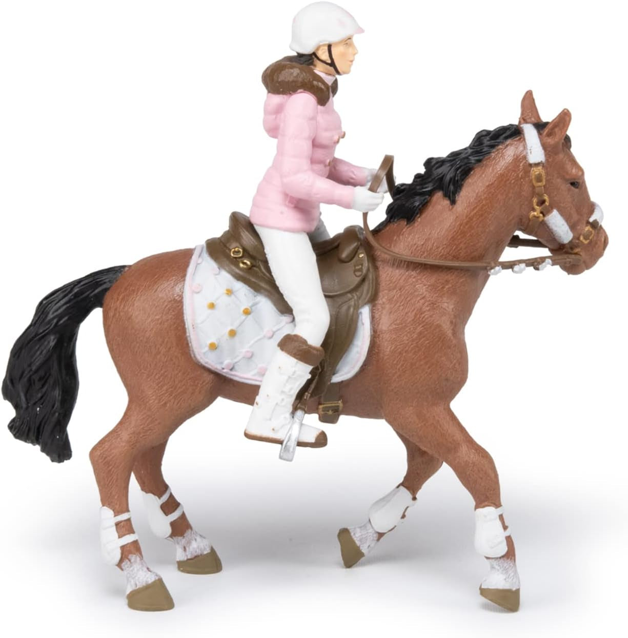 PAPO - Hestefigur - Rider Fashion Winter, passion for ridning, legetøj til børn fra 3 år. Naty Shop actionfigurer