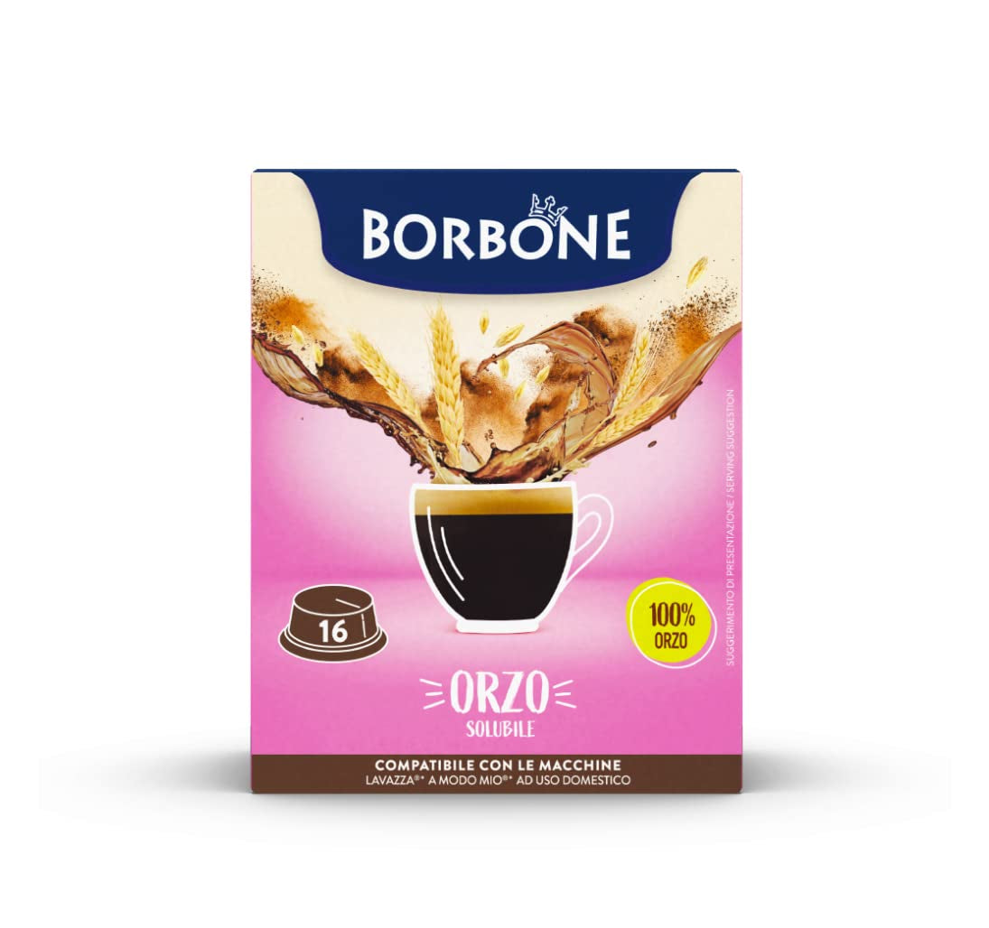 Caffè Borbone Malzkaffee - 96 Kapseln (6 Packungen mit 16 Stück) - Kompatibel med Lavazza A Modo Mio Haushalts-Espressomaschinen