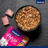 Vitakraft Poésie Délice, våd kattefoder, kattefoder i sauce, med kalkun, bulkpakning, uden tilsat sukker eller korn (23 x 85g)
