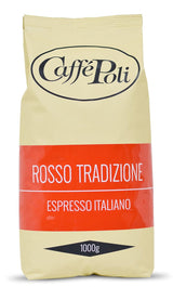 Caffè Poli Rosso | Traditionel espresso | Italienske Espressobohnen | Ideel til Kaffeevollautomaten, Siebträger og Espressomashinen | 1 x 1 kg