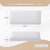 EGO HOME Pude Memory Foam Blød Ergonomisk Pude Til Ryg Sleeper Side Sleeper Nakkestøttepude med åndbart og vaskbart betræk, Oeko-Tex Certificeret, Nakkepude 75X35Cm Perne standard Naty Shop