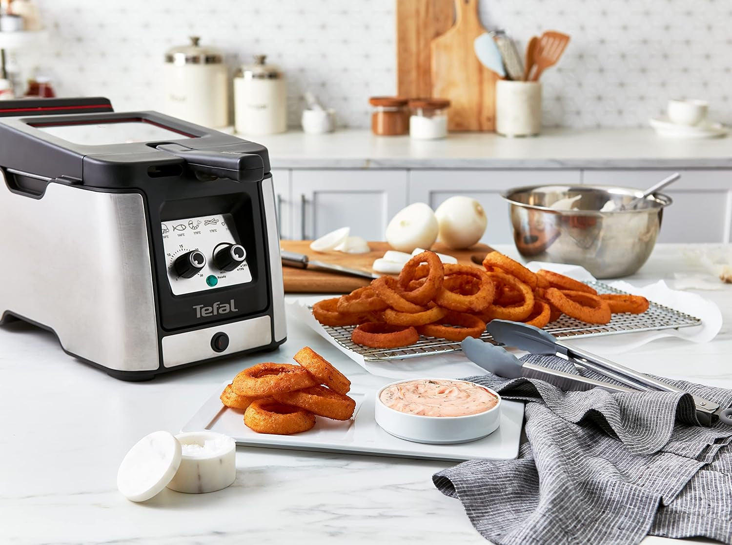 Tefal FR600D Clear Duo frituregryde, stegning med mindre røg og lugt, 1,2 kg kapacitet, termostat, timer, stort udsigtsvindue uden tåge Hvidevarer Naty Shop