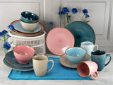 CreaTable, 22506, COSY DAY-serien, 16-delt porcelænssæt til 4, Porcelænskombinationsservice, Tåler opvaskemaskine og mikroovn, Kvalitetsfremstilling