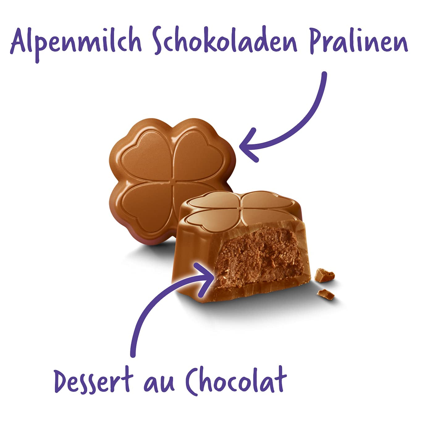 Milka All the Best Pralines 10 x 110g, fine alpine mælkechokoladepraliner med kakaocremefyld (pakke med 2)