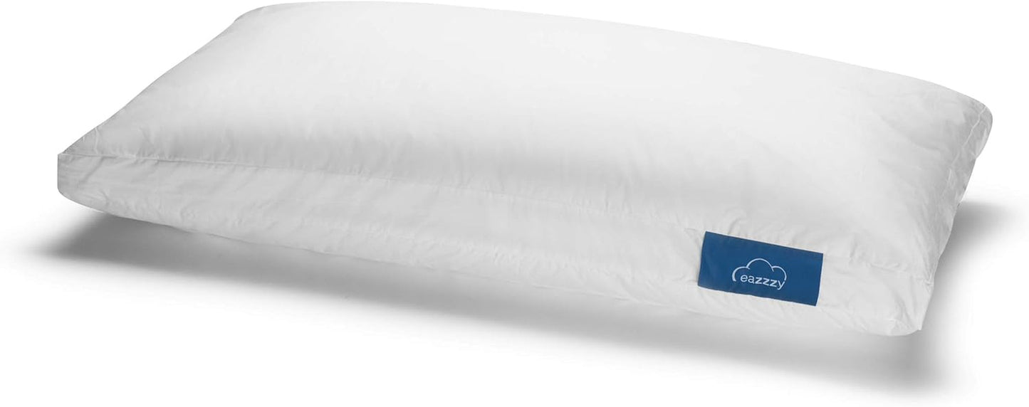 Genial pude, bomuld, eazzzy 40x80 cm - ortopædisk pude til afslappende søvn, lavet af mælkefibre med aloe vera - velegnet til allergikere, med støtte, Oeko-TEX certificeret nakkestøttepude, hvid, A19202
