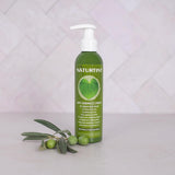 Naturlig farvetone CC Cream. Ingen skylle hårmaske. Til tørt og beskadiget hår. Reparerer og fugter. 96% naturlige ingredienser. 200 ml Naty Shop hårmaske