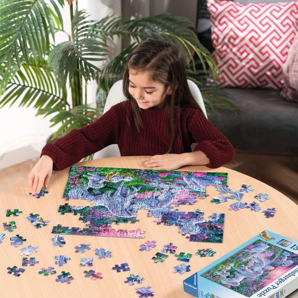 Ravensburger puslespil til børn - 10021 Einhörörner Im Abendrot - Fantasy puslespil for børn over 7 år, med 150 brikker i XXL-format Puslespil Naty Shop