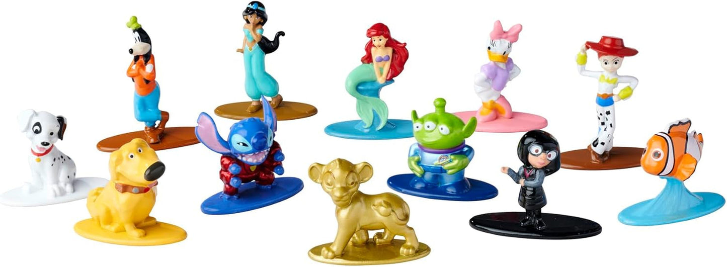 Jada Toys Disney Figur (1X Mystery Figur i Blind Pack) - 1 Surprise Samlerfigur fra 12 Disney Figurer, Nano Metal Figur (4 cm) Til børn og fans i alderen 3+, Serie 2, Sorte Actionfigurer Naty Shop