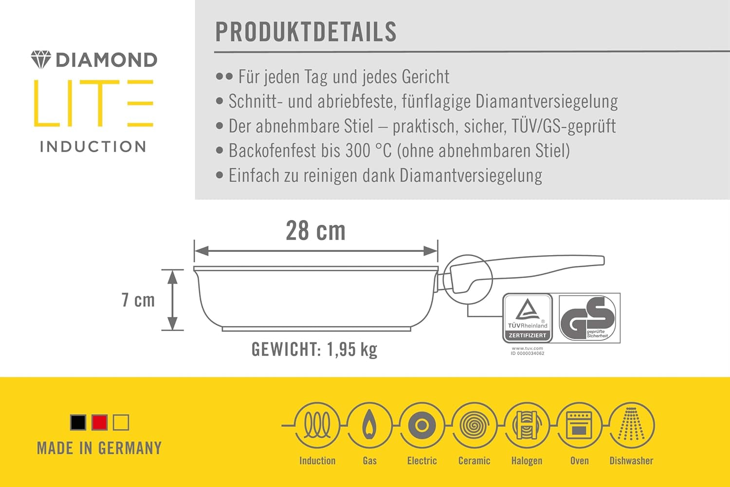 Woll Diamond Lite High-Rim Pan - induktionsgryder og pander Naty Shop