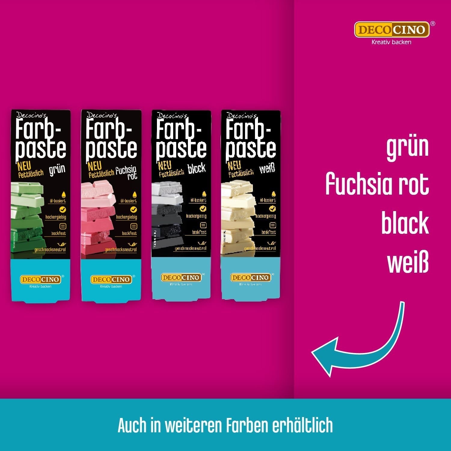 DECOCINO Gul fedtopløselig farvepasta - 15 g - Oliebaseret madfarve, ideel til farvning af chokolade, smørcreme, fondant eller småkagedej