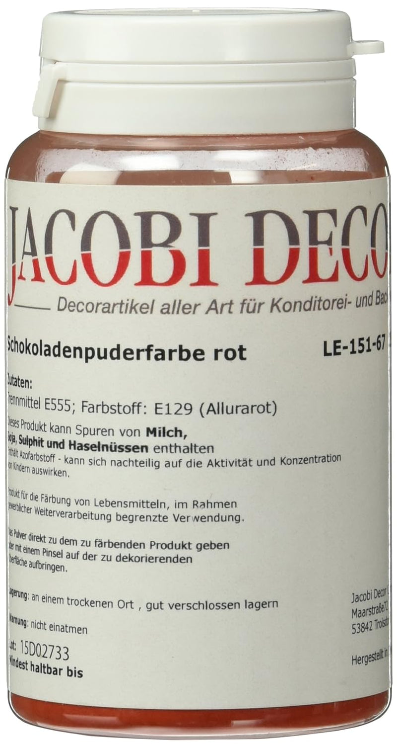 Cake Company Fat Soluble Powder Red Dye (1 x 25g) | Ideel til farvning af mad Metallisk effekt