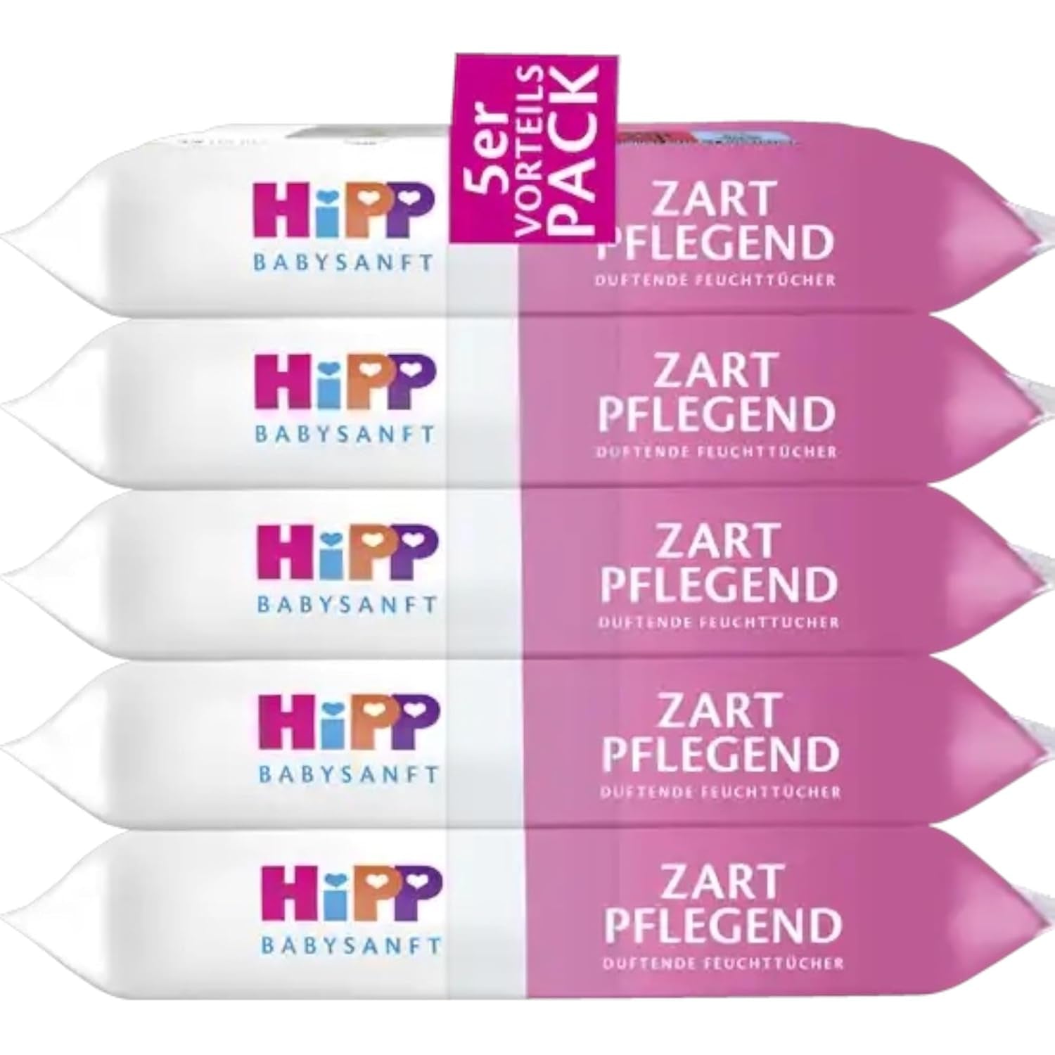HiPP Babysanft Delicates Baby vådservietter 720 stykker (3 x 240) med økologisk mandelekstrakt, ekstra hudvenlig til skånsom rengøring af babyers følsomme hud