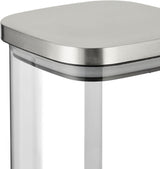 Relaxdays opbevaringskrukker med låg Sæt med 3 600 ml firkantede opbevaringskrukker Lækagesikre glasbeholdere Klar/sølv madopbevaringsbokse Naty Shop