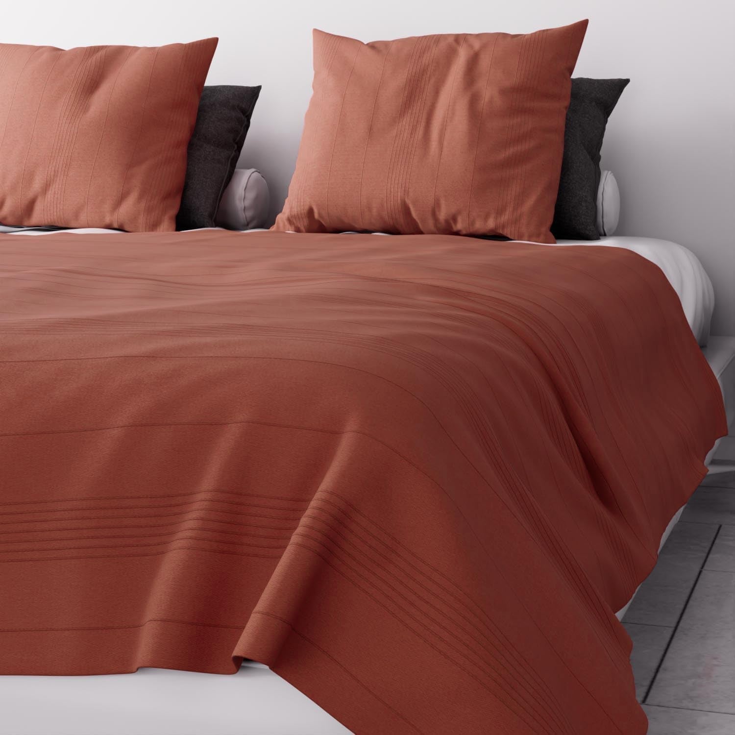 Soleil D'Ocre, Adele, sengetæppe, sofakast, bomuld, murstensrød, 220 X 240 Cm Senge og tæpper Besuche den Soleil d'ocre-Store Standardtitel