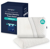 Sæt med 2 puder til nakkestøtte 40X60-13Cm - Ergonomisk sovepude til nakke og skuldre, Øko-Tex certificerede Cervikale ortopædiske puder Naty Shop Medium 2-pak 40 X 60 X 13 Cm