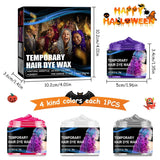 Halloween Midlertidig Hårfarve 4 Farver Hårfarve Voks Styling Hårfarve Til Mænd Kvinder Halloween Cosplay Fest Hårfarve Naty Shop