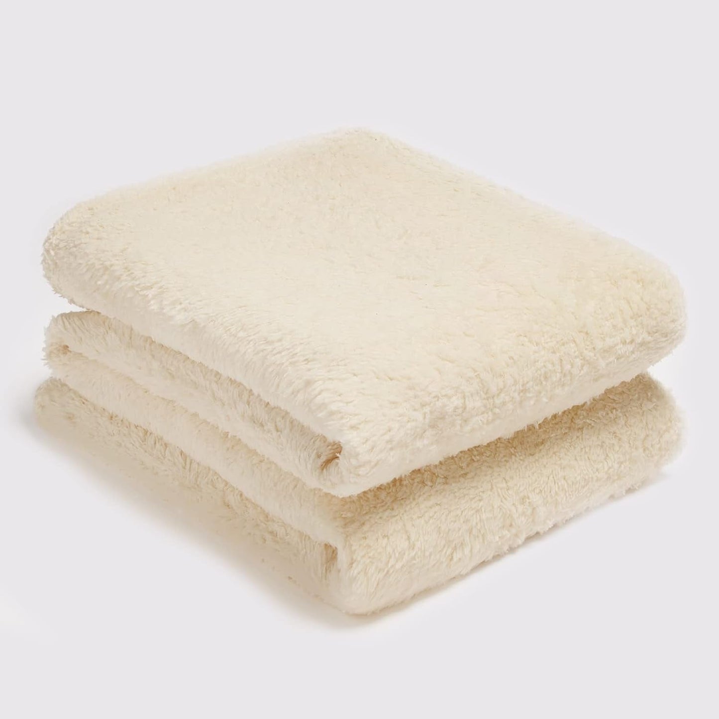 Brentford's Teddy Fleece Tæppe Stort Sengetæppe Plys Super Blød Varm Sovesofa Sengetæppe Sort - 150 X 200 Cm Senge og tæpper Besuche den Brentfords-Store Crème 125 X 150 Cm