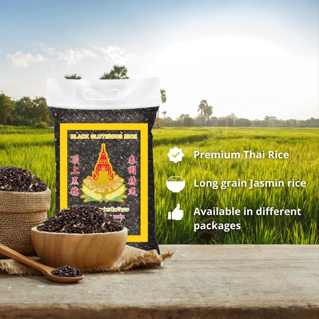 ROYAL THAI RICE - Sorte klæbrige ris - 1 x 1 KG