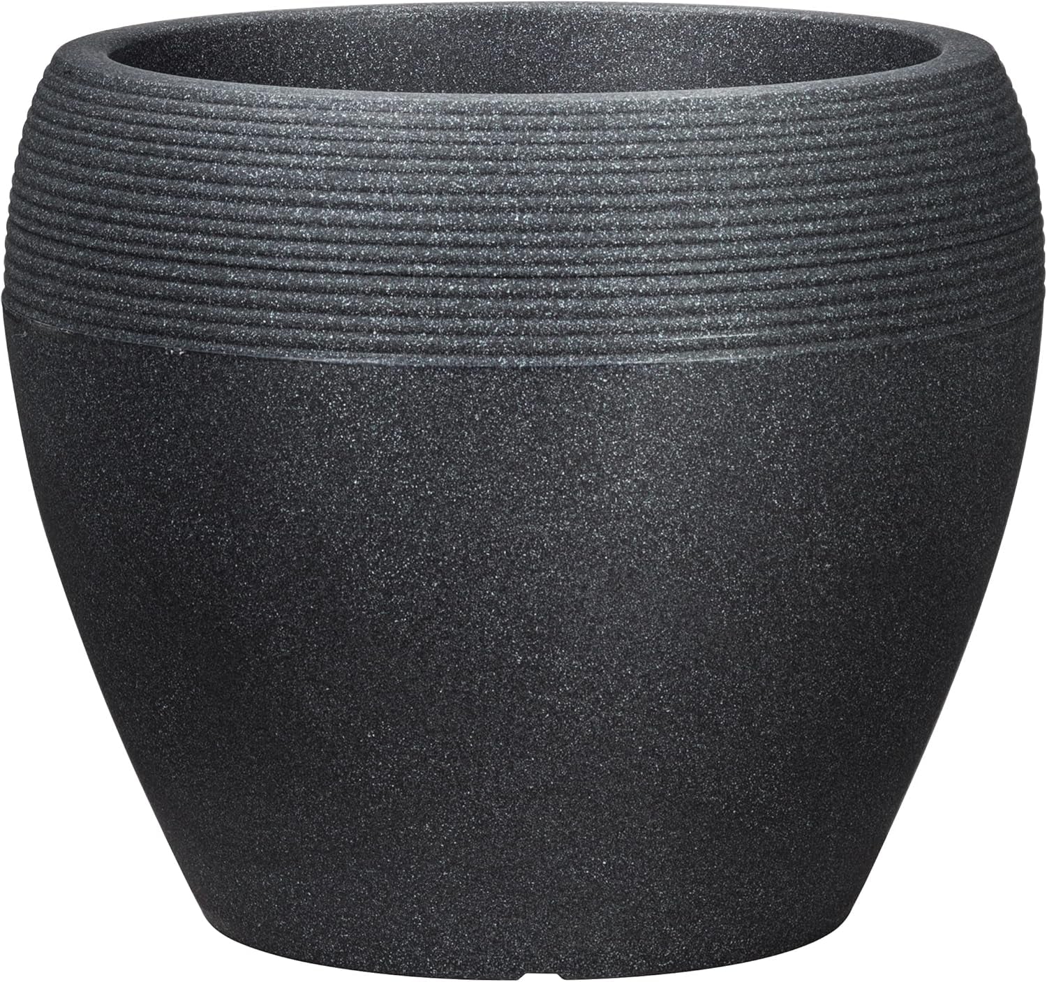 Scheurich Lineo, plastikkasse, sort granit, diameter 30 cm, højde 24,1 cm, volumen 11 l.