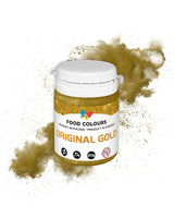 Madfarve Madfarvepulver med metallisk effekt, ORIGINAL GULD 20G madfarve – Ideel til dekoration af kager, tærter, sukkerpastaer, småkager og drikkevarer.