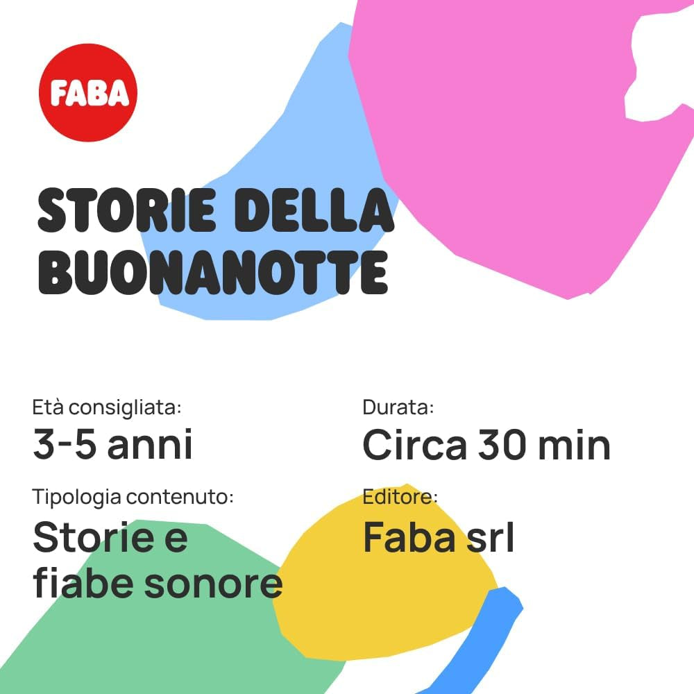 Lydfigur - godnathistorier - lydhistorier og eventyr - legetøj med pædagogisk indhold, drenge og piger 3-5 år, italiensk version Bebe Toys Naty Shop