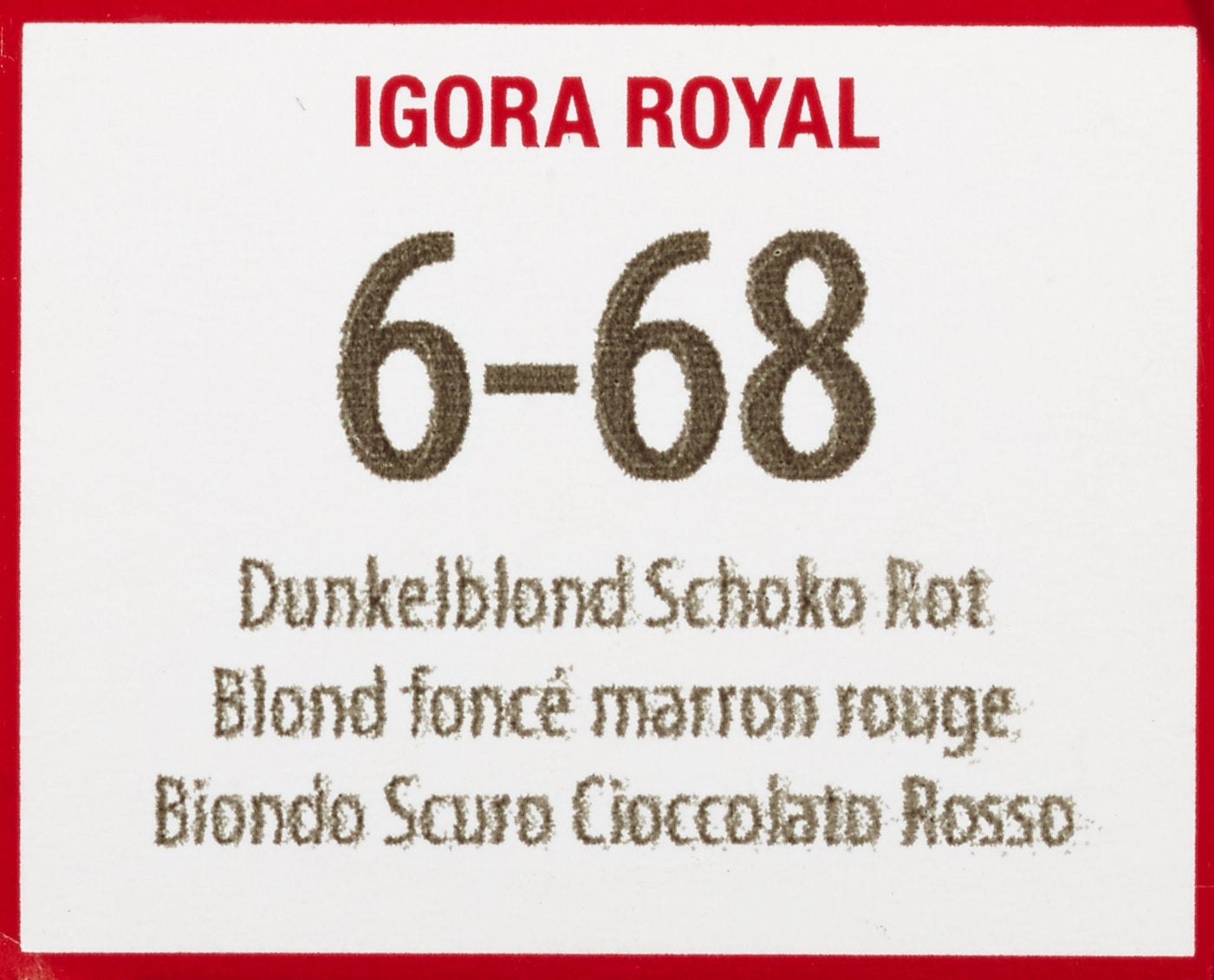 Schwarzkopf IGORA Royal Premium Hårfarve 6-68 mørk blond chokoladerød, 1 pakke (1 x 60 g) Hårfarve Naty Shop