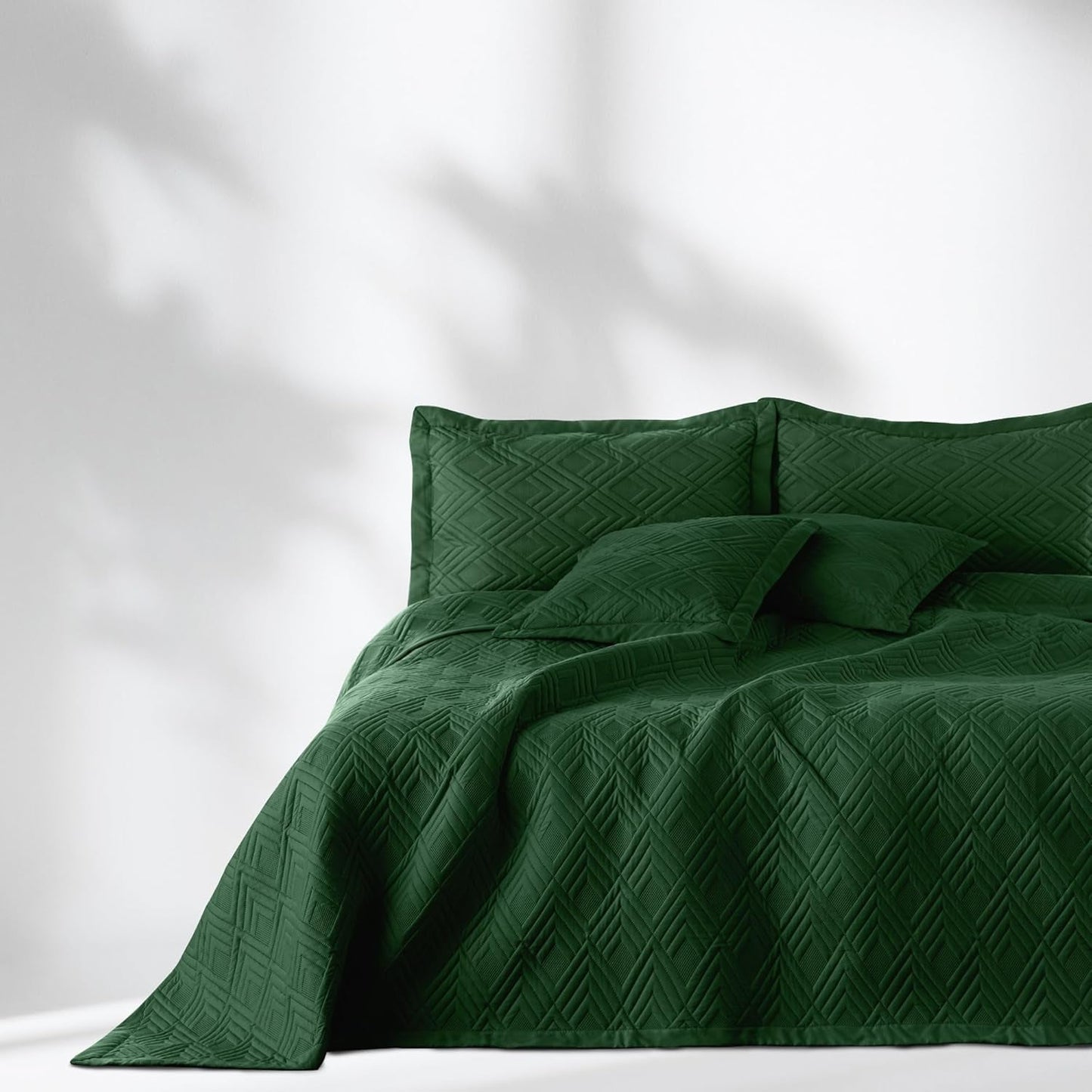 Ameliahome sengetæppe 170X210 Cm Dobbeltsidet sengetæppe Ultrasonic Quilting Polyester Ophelia Mørkegrønne senge og tæpper Besuche den AmeliaHome-Store