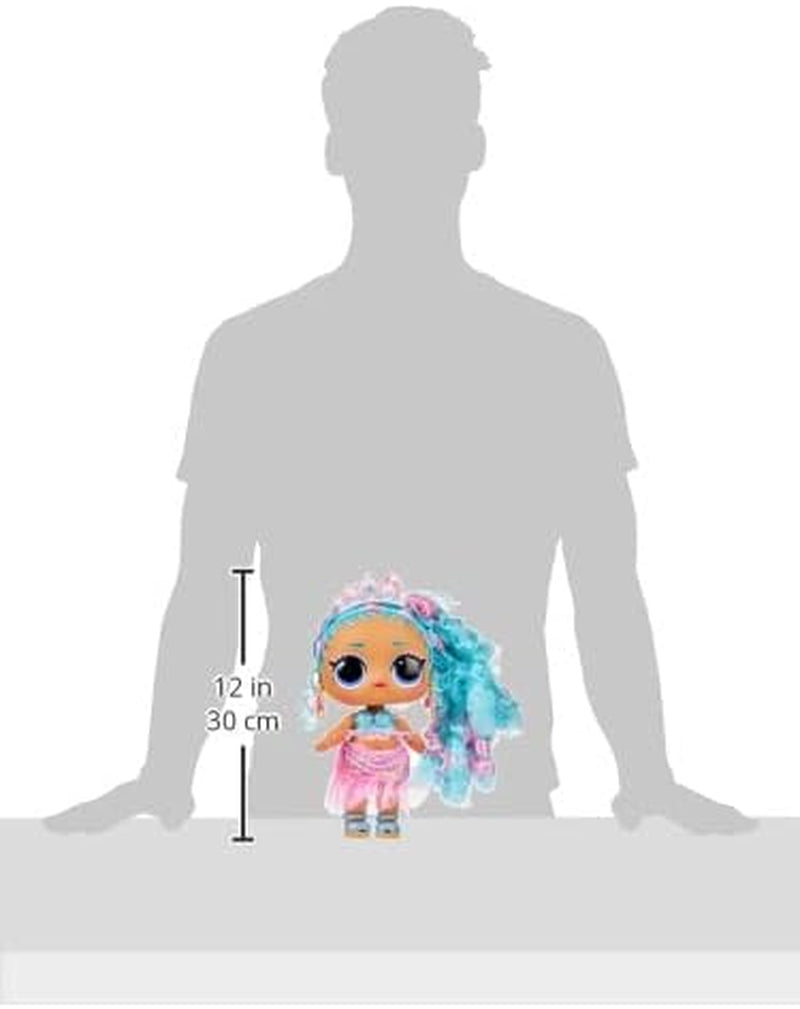 L.O.L. Overraskelse! Big Baby Hair Hair Hair – SPLASH QUEEN – 27,94 cm stor Puppe med 14 Überraschungen, Tilbehør til Teilen und echten Haaren – Für Kinder und Sammler ab 4 Jahren