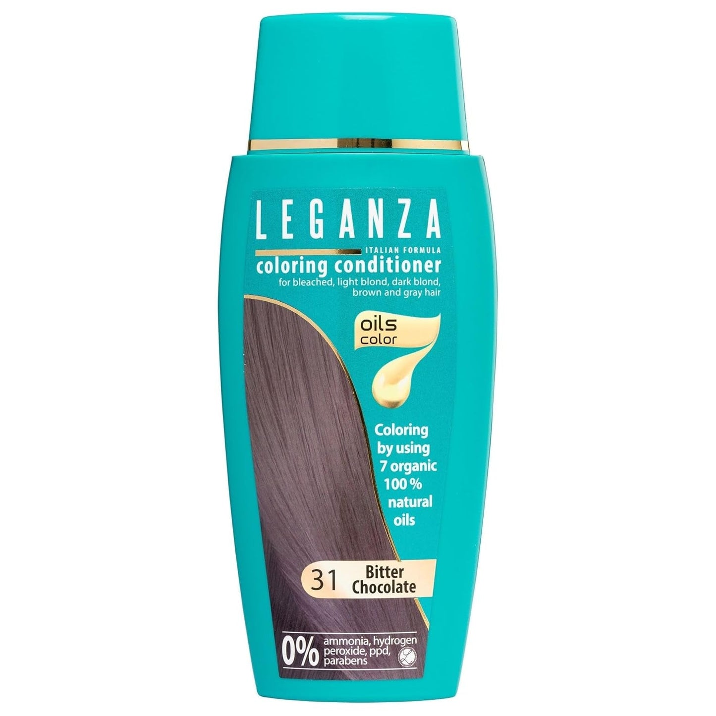 Leganza Natural Balm Hårfarve 71 Café Latte | Hårfarve uden ammoniak | Beriget med 7 naturlige olier | 150 ml Hårfarve Naty Shop 31 Bitter chokolade