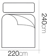 FORNOR 14838 Quilt, genbrugsfiber, 220 X 24 Cm Dyner og dyner Naty Shop