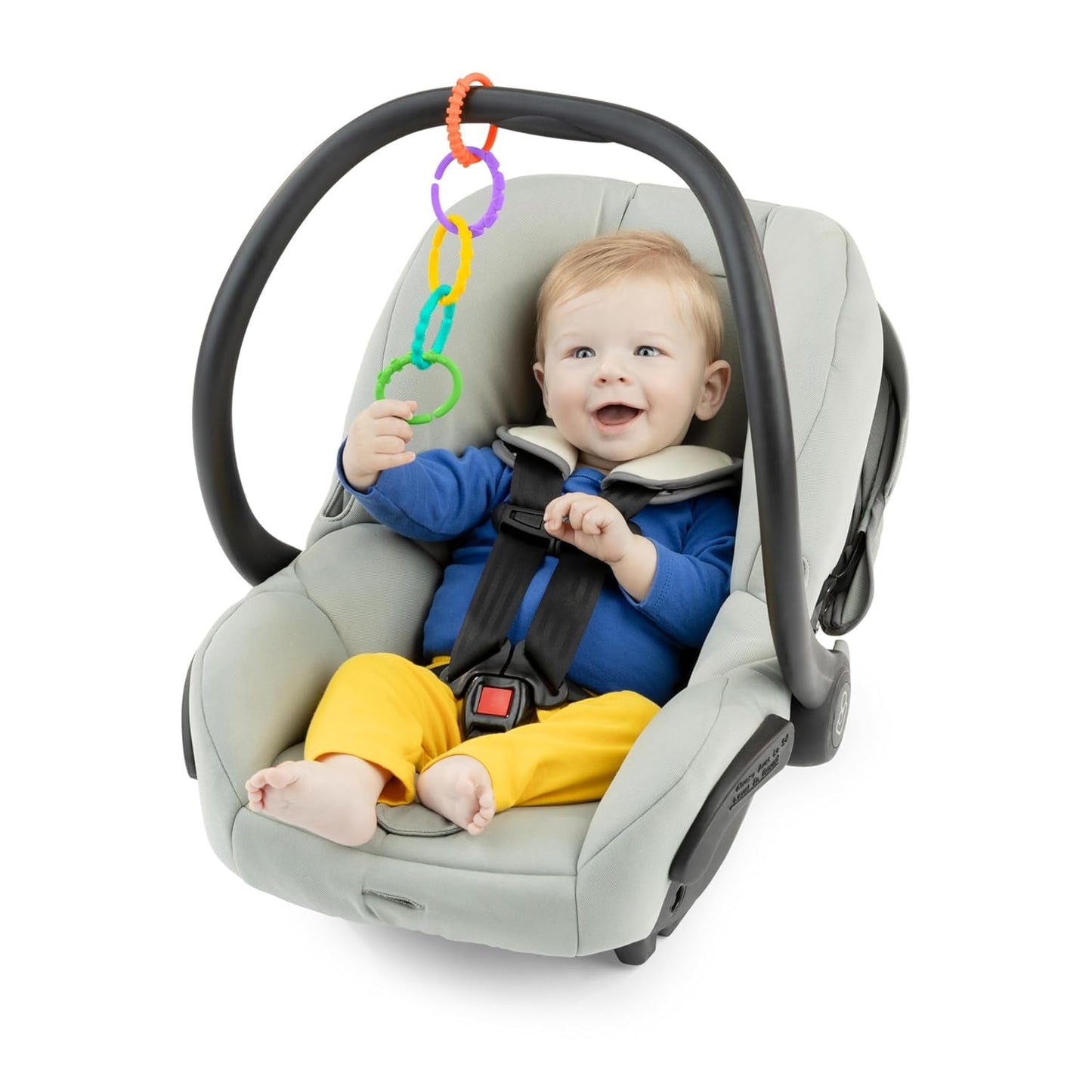 Bright Starts, Oball, Stroller Chain Connecting Links, Masser af Links, Foldbar, Let at fastgøre, Let at rengøre, Perfekt til rejse Bebe Toys Naty Shop