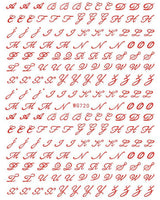 6 Blatt Nagelsticker Alte Alphabetzahlen Nagelaufkleber Selbstklebend Alte Briefe Nail Art Sticker Dekoration Nageldesign Zubehör