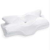 Elviros åndbar pudebetrækpude 64 X 12,5/10,5 X 38 cm Grå (kun pude foran) Cervikale ortopædiske puder Naty Shop White