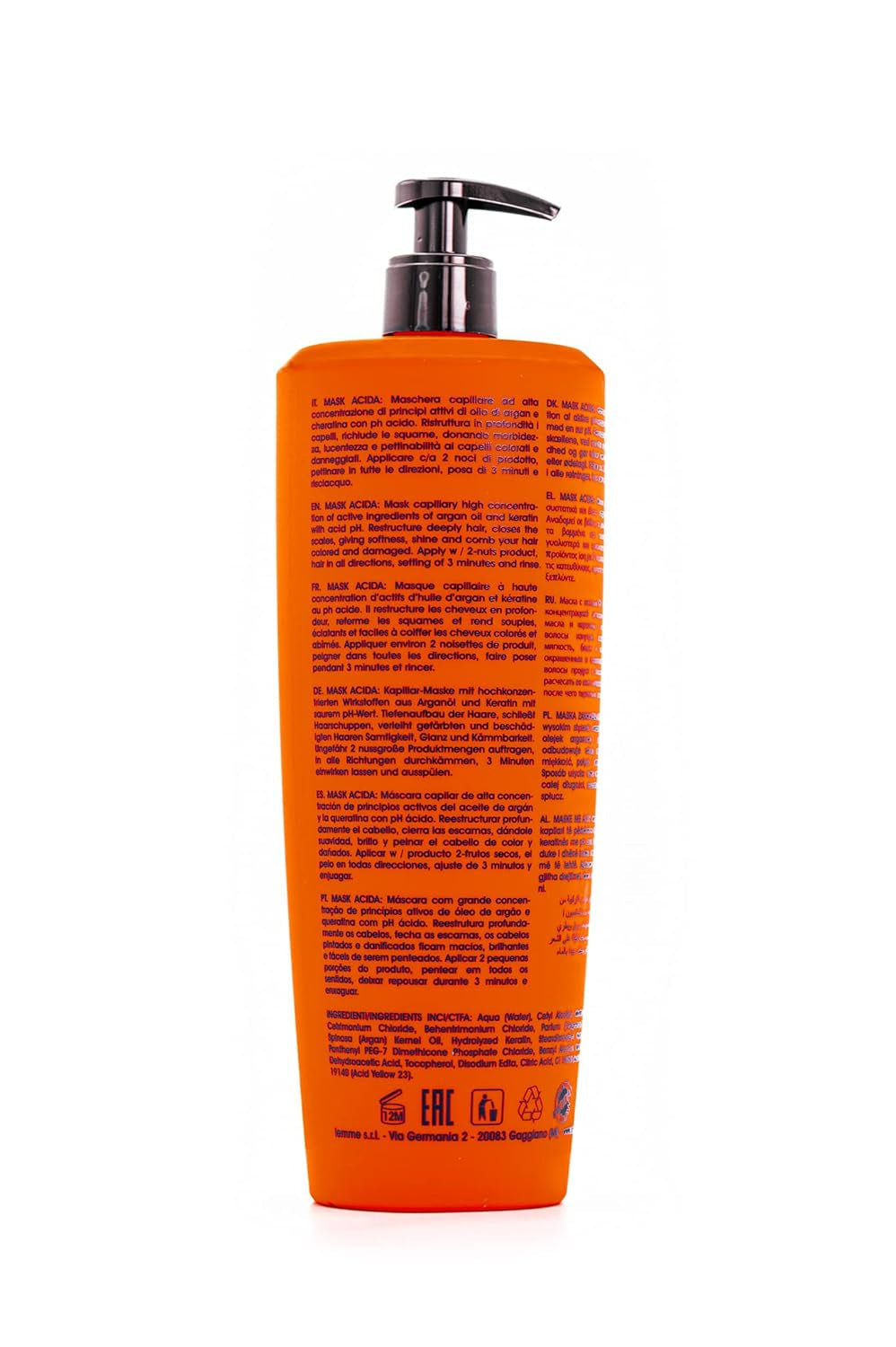 After Color Mask - intensiv pleje til farvet hår, 1000 ml, beskytter og plejer farvet hår, giver glans, fugt og smidighed, silikonefri, vegansk, frisørkvalitet Naty Shop hårmaske