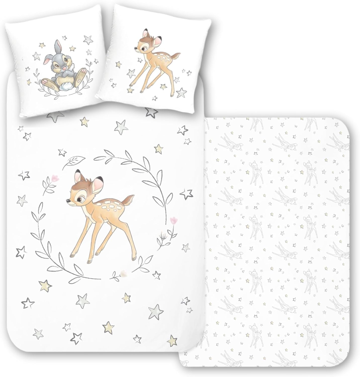 Sengetøj til børn, forskellige animerede figurer, 100% bomuld Sengetøj - børn Naty Shop Bambi
