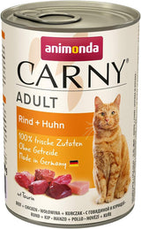 animonda Carny Adult Savory Variety (12 x 400 g), vådfoder til voksne katte, vådfoder med 100 % friske kødingredienser, kornfri og sukkerfri