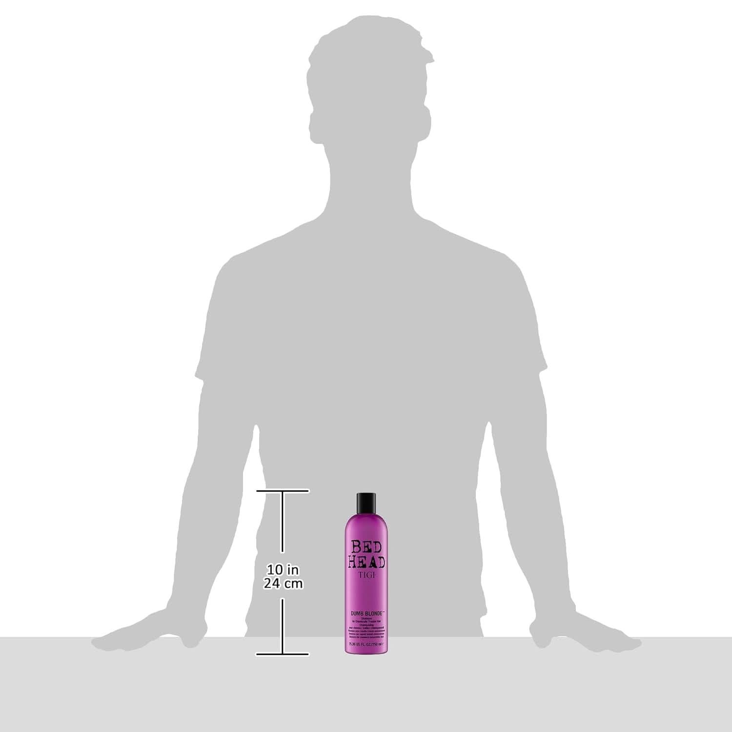 Sengehoved fra TIGI Dumb Blonde, shampoo til kemisk behandlet hår, 750 ml Bruser og bad Naty Shop