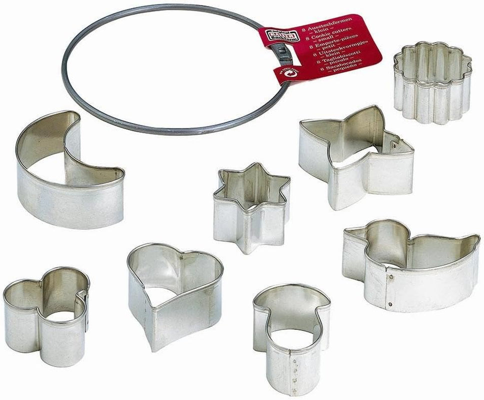 Originale Kaiser Ring Cookie Cutters Små 8 dele julesæt Begyndere Cookie Cutters Kiks Cutters Kiks Cutters Forskellige størrelser