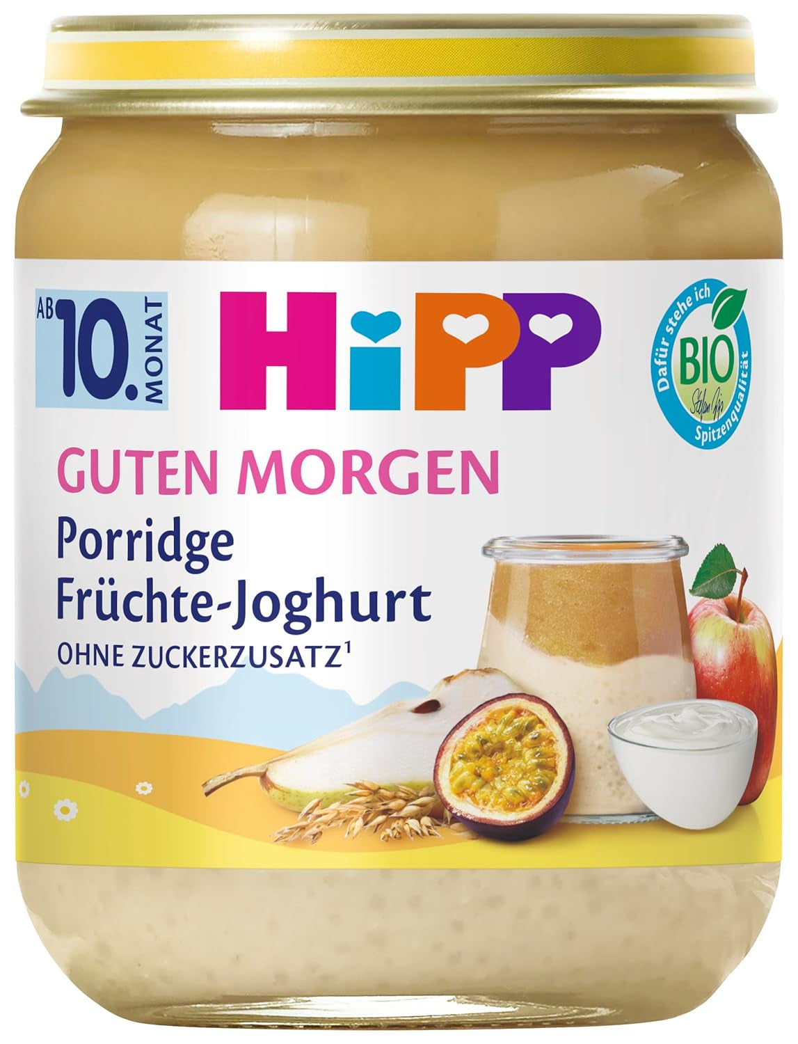 HiPP Økologisk Good Morning frugtyoghurt, 160g, pakke med 6 (6x160g)