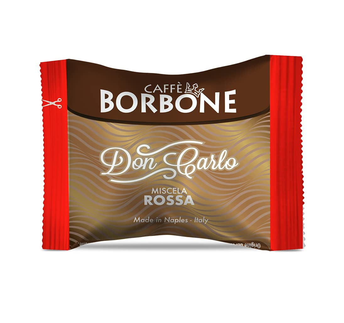 Caffè Borbone Kaffee Kapseln Don Carlo, Blue Mischung - 100 stück & Kaffee Kapseln Don Carlo, Rote Mischung - 100 stück - Kompatibel med Kaffeemaschinen der Marke Lavazza®* A Modo Mio®*