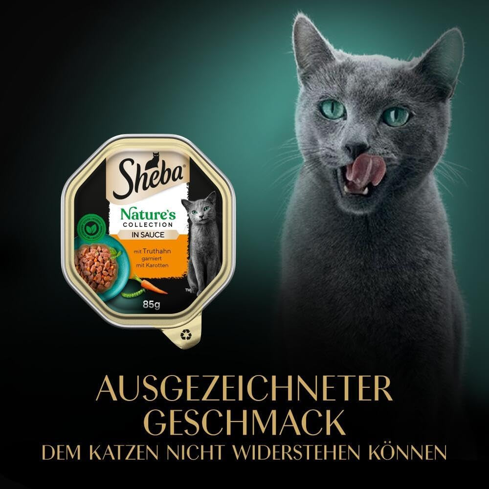 SHEBA Wet Cat Food, Nature's Collection i Tyrkietsauce, 2 x 11 x 85g