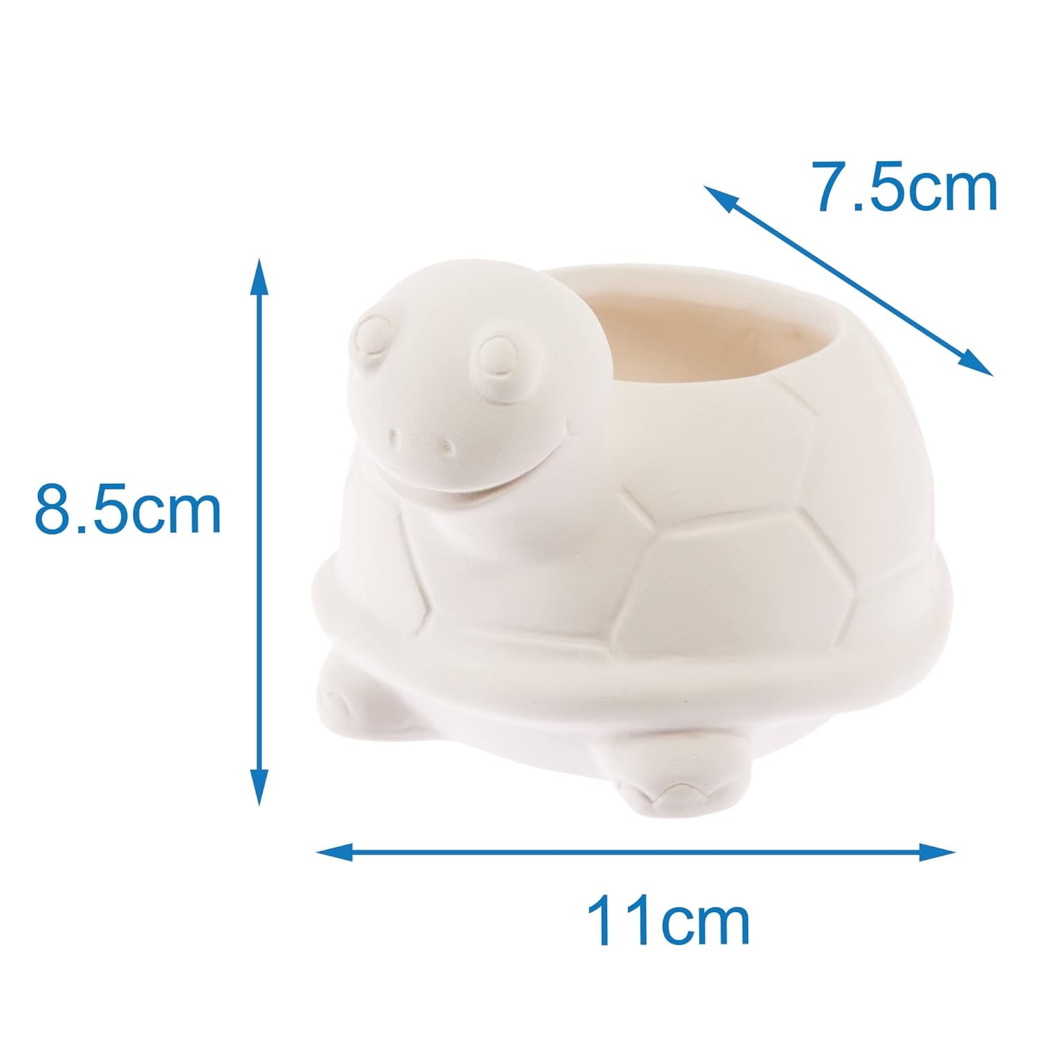 Baker Ross FX594 Turtle Keramiske Plantekasser - Pakke med 2, Mal din egen plantekasse