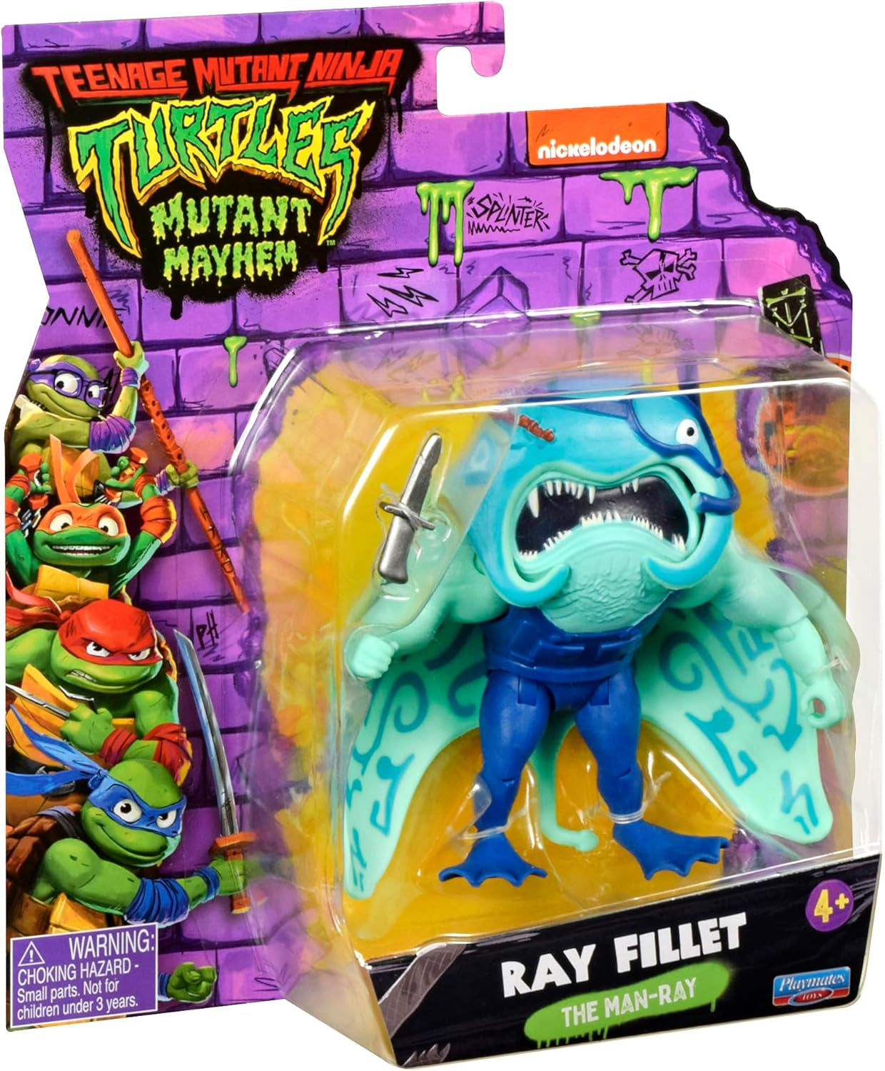 TEENAGE MUTANT NINJA Turtles - Base Figur Ray Filet Action figurer Naty Shop